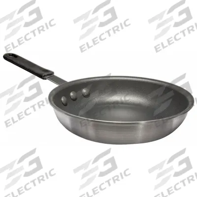 CRESTWARE Fry Pan: Non-Stick, 14 1/2 in Top Dia, Aluminum, Silver, Aluminum, NSF Certified - Non-Stick Frying Pans