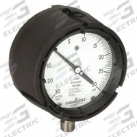 ASHCROFT Process Compound Gauge: 0 psi to 30 psi, White, 4 1/2 in Dial, 1/2 in NPT Male, Bottom, PBT (MPN 451259SD04LV/30#). Key specifications — Brand: ASHCROFT; Pointer Color: Black; Accuracy: ±0.5%; Dial Color: White; Gauge Wetted Parts: Stainless Steel; Case Material: PBT; Vibration Resistance Properties: None; Pressure Range: 0 psi to 30 psi.