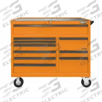 KENNEDY Roller Cabinet: Orange / Orange Drawer, 48 1/2 in W x 20 in D x 43 1/4 in H, 10 Drawers (MPN 4910MPSO). Key specifications — Brand: KENNEDY.