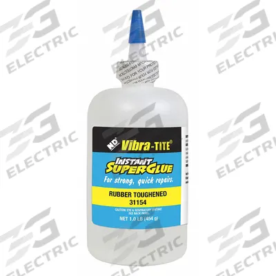 VIBRA-TITE Instant Adhesive: 311, Gen Purpose, 1 lb, Bottle, Clear, Thick Liquid - General Purpose Instant Adhesives
