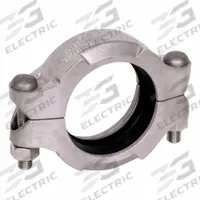 Clamp Coupling: 316 Stainless Steel, 2 1/2 in x 2 1/2 in, 5 43/64 in Lg, EPDM, 500 psi, Bolted (MPN 0390065208). Key specifications — Brand: GRUVLOK; Maximum Operating Pressure: 500 psi; Standards: American National Standards; Movement Tolerance: Flexible; Fitting Pipe Size: 2-1/2 in x 2-1/2 in.