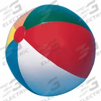 CHAMPION SPORTS Beach Ball: 20 in Overall Dia, Vinyl, Multi-Color (MPN ib20)