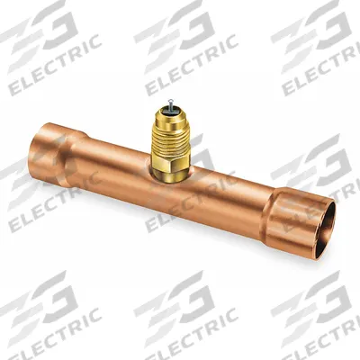 JB INDUSTRIES Access Valve Tee: Access 1/4 in Male SAE, Line 1/2 in Slip Fit, 3 in Lg - Single-Connection Access Valves