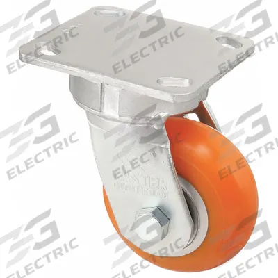 APPROVED VENDOR Plate Caster: Debris-Resistant/Quiet-Roll, Swivel, Polyurethane - Extended-Lead Kingpinless Plate Casters