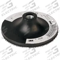 3M Hook-and-Loop Disc Backup Pad: 4 1/2 in Dia x 1/8 in T, Non-Vacuum, Hard Density (MPN 9145). Key specifications — Brand: 3M.