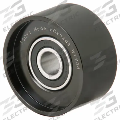 GATES Idler Pulley: Idler Pulley, 36091, Flat, Heavy Duty, 21/32 in Inside Dia - Flat Idler Pulleys for Vehicles