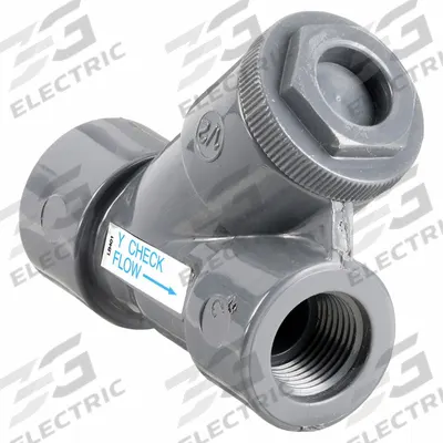 HAYWARD Y Check Valve: Piston, Y-Style Valve Body, 2 in Pipe Size, FNPT x FNPT - PVC Y Piston Check Valves
