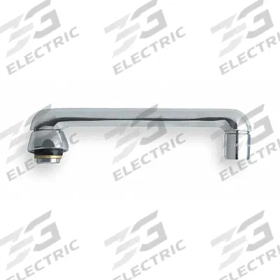 CHICAGO FAUCETS Spout: Spout, Straight, Swivel Spout, Brass, Polished Chrome - Double-Bend Faucet Spouts