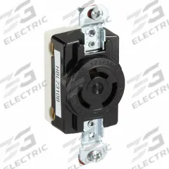 HUBBELL Locking Receptacle: Non-NEMA, Black, 125/250V AC, 20 A Current Rating, 3 Poles, 3 Wires (MPN HBL7310B). Key specifications — Brand: HUBBELL.