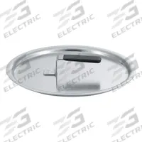 VOLLRATH Fry Pan Cover: 10 11/16 in Top Dia, Aluminum, Silver, Aluminum, NSF Certified, Natural (MPN 67317). Key specifications — Brand: VOLLRATH; Handle Color: Black; NSF Certified: Yes; Product Type: Fry Pan Cover; Body Color: Silver; Handle Material: Aluminum; Body Material: Aluminum; Handle Type: Welded.