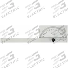 STARRETT Manual-Reading Protractor: 6 in Blade Lg, 0°to 180°, 1° Graduations, +/-0.5° Accuracy, 3 in (MPN C183). Key specifications — attr1182193: Steel; attr1182194: +/-0.5°; attr1182195: 6 in; attr1182198: 1°; attr1182218: STARRETT.