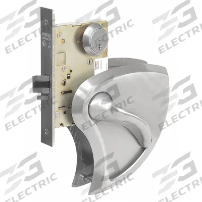 SARGENT Door Lockset: Office Lever Locksets, Stainless Steel, ADA Compliant