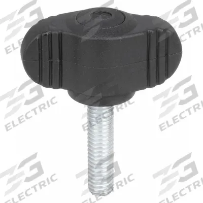 KIPP Hand Knob: Wing, Plastic w/ Steel Thread, M8 Thread, 40 mm Thread Lg - Wing Knobs with Threaded Stud