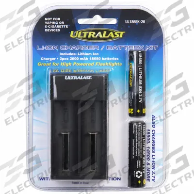 ULTRALAST Rechargeable Battery Kit: Lithium Ion - Battery Chargers