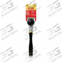 PURDY Scraper: Bld. Mat. Tungsten Carbide, Hdl. Mat. Rubber, Stiff, Straight Bld. Shape (MPN 144900230). Key specifications — attr1004902: PURDY; attr1012057: Full; attr1014703: Rubberized; attr1017570: Standard End; attr1029655: Straight; attr1034073: Straight.