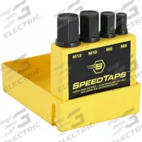 SPEEDTAPS Impact Tap Set: 4 Pc, M10x1.5 Metric/M12x1.75 Metric/M6x1 Metric/M8x1.25 Metric, H2 / 6H (MPN SPDTPSM4X5). Key specifications — attr1300563: (4) Pieces; attr1300542: SPEEDTAPS; attr1300574: H2 / 6H.