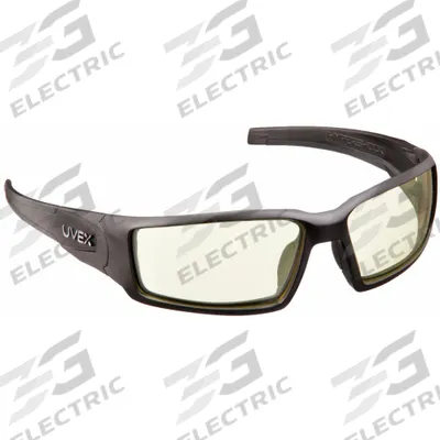 UVEX BY PIP Safety Glasses: Amber Lens, Full-Frame, HydroShield Anti-Fog - Padded Comfort-Fit Safety Glasses