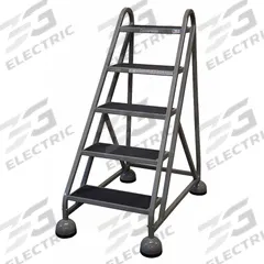 COTTERMAN Rolling Ladder: 3.8 ft Platform Ht, Assembled, Steel, Wt-Actuated Auto-Lock, Ribbed (MPN ST-500 A2 C1 P5). Key specifications — Includes Handrails: Handrails Not Included; Material: Steel; Brand: COTTERMAN; Color: Gray.