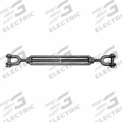 KEN FORGING Clevis and Clevis Turnbuckle: 5/8"-11 Thread Size, Carbon Steel, Galvanized, UNC (MPN TB107-3-J-J-HDG). Key specifications — Thread Size: 5/8"-11; Brand: KEN FORGING; Finish: Galvanized; Thread Type: UNC.