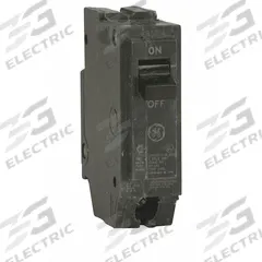 GE Miniature Circuit Breaker: THQC, 25 A, 120/240V AC, Single Phase, 10kA at 120/240V AC, Std (MPN THQC1125WL). Key specifications — Amps: 25 A; AC Voltage Rating: 120/240V AC; Phase: Single; Max. AIR Rating: 10kA at 120/240V AC; For Use With: GE Panelboards.