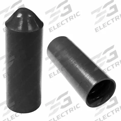 ELECTRIDUCT Heat Shrink End Caps: 2.95 in I.D. Before Shrinking, 1.38 in I.D. After Shrinking