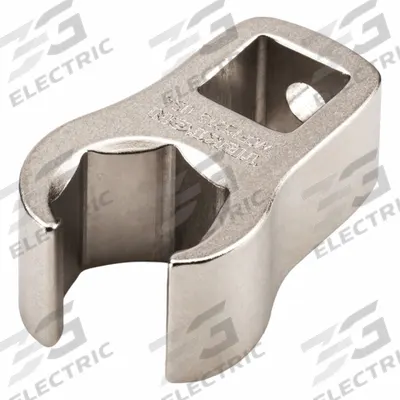 TEKTON Crowfoot Wrench: Steel, Satin Nickel, 3/8 in Drive Size, 1/2 in Head Size - SAE Flare Nut Crowfoot Wrenches