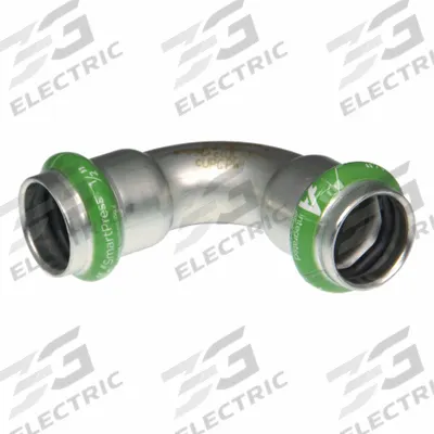 APOLLO Crimp Elbow Fitting: 2 in Pipe x 2 in Pipe Size, Press-fit x Press-fit - Potable Water Stainless Steel Press Fittings