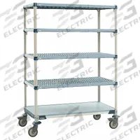 METRO Plastic Shelving: 62 in x 26 in, 79 in Overall Ht, 5 Shelves, NSF Approved (MPN 5Q567EG3). Key specifications — attr36820: Antimicrobial; Corrosion-Resistant; attr36821: Standalone; attr33729: METRO; attr36813: Yes; attr36815: 5; attr36810: (2) Swivel Casters; attr36812: Steel.