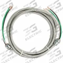 SOUTHWIRE Metal Clad Whip: 12 AWG, 2 Conductors, Copper, 15 ft, Aluminum, Std, Snap In, THHN/THWN (MPN 56482501). Key specifications — Whip Fitting Type: Snap In; Brand: SOUTHWIRE.
