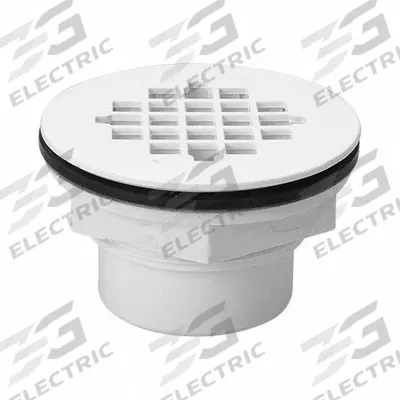 APPROVED VENDOR Shower Drain: Plastic, 2 in Overall Dia, 2 5/8 in Overall Ht - Pan & Tile-In Shower Drains