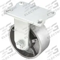 APPROVED VENDOR Plate Caster: Corrosion-Resistant, Rigid, Iron, 6 in Wheel Dia, 3 in Wheel Wd, Rigid (MPN P27R-D060NR-16). Key specifications — Wheel/Tread Color: Black; Brand: APPROVED VENDOR; Roll Up: Rigid.