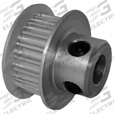 Dayton Timing Pulley: Curvilinear, Fixed, For 6 mm Belt Wd, 20 Teeth, 3 mm Pitch - HTD Section Fixed-Bore Timing Pulleys with Hub