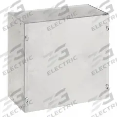 HOFFMAN Enclosure: Steel, 24 in x 24 in x 6 in, NEMA 1, Solid Cover, Screw On, Galvanized (MPN ASG24X24X6NK). Key specifications — Brand: HOFFMAN; Closure Method: Screws; Knockouts: Not Included.