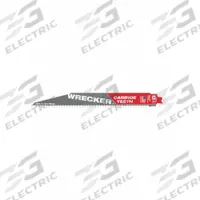 MILWAUKEE Reciprocating Saw Blade: 6 Teeth per Inch, 9 in Blade Lg, 0.05 in Blade Thick, Carbide (MPN 48-00-5242). Key specifications — attr1109198: 6; attr1109200: Rigid for Straight Cuts; attr1109201: Tapered; attr1109209: MILWAUKEE.