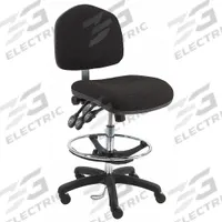 Ergonomic Chair: Fabric, Armless, Ht Range 21 in to 31 in, 21 1/2 in Seat Wd, 19 in Seat Dp, Black (MPN WNT-DFB-TLC-WW-BLACK). Key specifications — Foot Support: Yes; Back Tilt Backward: 80°; Back Tilt Forward: 105°; Base Material: Nylon; Brand: BENCHPRO; Product Type: Ergonomic Chair; ESD-Safe: Not ESD Safe; Seat Tilt Backward: 10°.