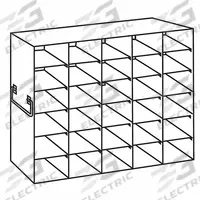 Upright Freezer Rack: 18 1/2 in Overall Lg, 5 3/4 in Overall Wd, Stainless Steel, Handles (MPN 0440240). Key specifications — Includes: Handles; Material: Stainless Steel; Product Type: Upright Freezer Rack; Brand: COLE-PARMER.