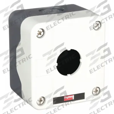 Dayton Push Button Enclosure: 22mm, 1 Holes, Non-Metallic - Enclosures for 22mm Operators