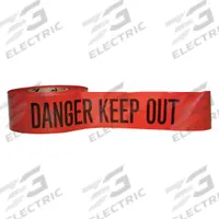 APPROVED VENDOR Barricade Tape: 3,000 ft Lg, 3 in Wd, Danger Keep Out Legend, Polyethylene (MPN 101349). Key specifications — Tape Message: Danger Keep Out; Message Color: Black; Brand: APPROVED VENDOR.