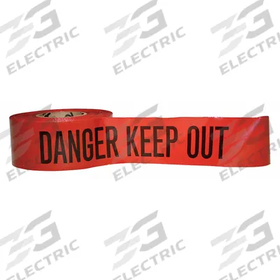 APPROVED VENDOR Barricade Tape: 3,000 ft Lg, 3 in Wd, Danger Keep Out Legend - Specific Danger Messaging Barrier Tape