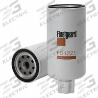 FLEETGUARD Fuel Filter: Spin-On, 7 1/16 in Overall Lg, 3 1/16 in Outside Dia, 62 1/2 mm Inside Dia (MPN FS1221). Key specifications — Brand: FLEETGUARD; Media Material: Cellulose; Compatible Vehicle Type: Trucks; Compatible Vehicle Make: Reformwerke Bauer.
