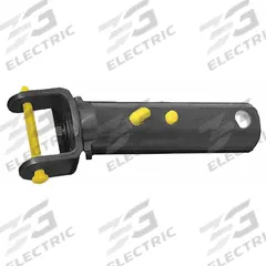JED POOL TOOLS Vacuum Handle: Black/Yellow, Enameled Aluminum, 4 1/2 in Lg, 1 in Wd (MPN 80-224-S). Key specifications — Includes: Swivel Handle; Material: Enameled Aluminum; Product Type: Vacuum Handle; Brand: JED POOL TOOLS.