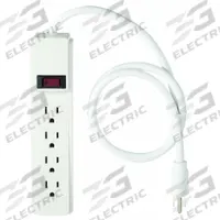APPROVED VENDOR Outlet Strip: 4 Outlets, 3 ft Cord Lg, 15 A Current, Not UL Rated for Healthcare (MPN 52NY40). Key specifications — attr1326918: APPROVED VENDOR; attr1326934: Keyhole.