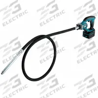 MAKITA Cordless Concrete Vibrator: Handheld, 18V DC, 96 in Lg, 1 in Dia, Bare Tool (MPN XRV02Z). Key specifications — attr117575: Yes; attr117579: (1) Bare Tool; attr117585: 8 ft Flexible Shaft Assembly (126208-9); attr117598: 18V DC.