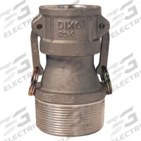 Cam and Groove Coupling: 3 in Coupling Size, 2 in Hose Fitting Size, 2 in -11-1/2 Thread Size, MNPT (MPN 3020-B-AL). Key specifications — Thread Size: 2 in -11-1/2; Fitting Type: MNPT; Gasket Material: Nitrile; Brand: DIXON VALVE & COUPLING.