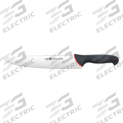 ZWILLING J.A. HENCKELS Knife: Straight, 12 in Overall Lg, Stainless Steel Blade, Black Handle - Chef's Knives