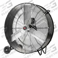 DAYTON Portable Fan: 36 in Blade Dia, 120V AC, Mobile, 1/4 hp, Direct Drive, Steel (MPN 855DZ9). Key specifications — Mobility: Mobile; Standards: cUL; Voltage: 120V AC; Brand: DAYTON.