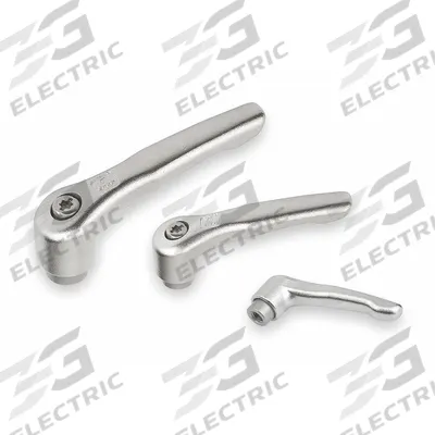 KIPP Adjustable Handle: SS, 1/4"-20 Thread, 9 mm Thread Lg - Corrosion-Resistant Teardrop-Style Adjustable Handles with Threaded Hole