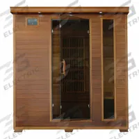 HEATWAVE Infrared Sauna: Rectangular, Cedar Wood, 4 Max Occupancy, 9 Heaters, 71 in Overall Lg (MPN BSA1318)