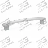 JW WINCO Pull Handle: Threaded Holes, Aluminum, Silver, 15.75 in Mounting Hole Center to Center (MPN 30W400X22A/ES). Key specifications — Screw Size: M6; Brand: JW WINCO; Color: Silver; _Leg Style: Silver Powder-Coated Aluminum.