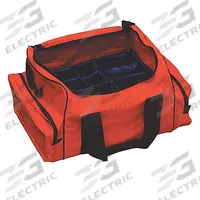 EMI Trauma Bag: 20 in L x 12 1/2 in W x 9 in H, Cordura Nylon, Orange, 11-20 in, 11-20 in/30+ in (MPN 802). Key specifications — Color: Orange; Closure Type: Zipper; Features: Padded Compartments; Brand: EMI.